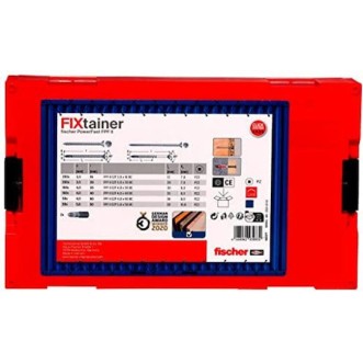 Fischer 562277 Fixtainer Powerfast Ii Chipboard, Pre-sorted Assortment Box With 700 Screws And 2 Bits, Countersunk Head, Partial, Full Thread And Pozi Drive, Universal Set For Mounting De, Silver