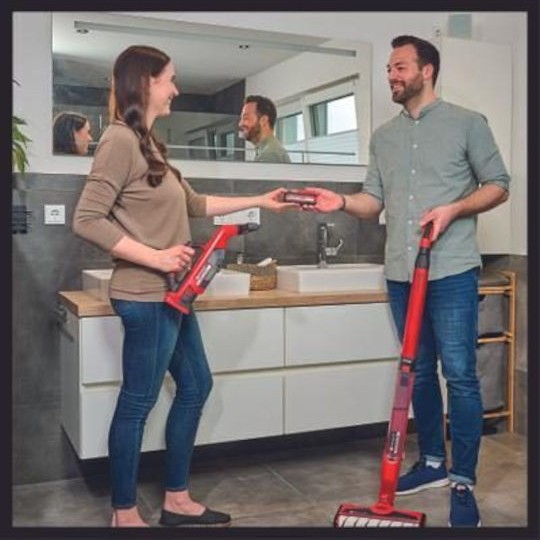 Einhell Επαναφορτιζόμενη Σκούπα Stick 18V Κόκκινη 3437110