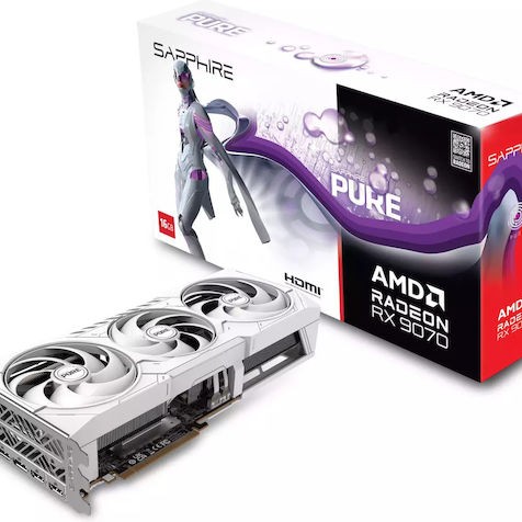 Sapphire Radeon RX 9070 16GB GDDR6 Pure Gaming OC Κάρτα Γραφικών