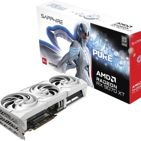 Sapphire Radeon RX 9070 XT 16GB GDDR6 Pure Κάρτα Γραφικών