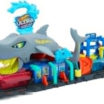 Hot Wheels City Ultra Shark Car Wash Πίστα Πλυντήριο Με Καρχαρία για 3+ Ετών