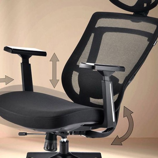 Καρέκλα Γραφείου με Ρυθμιζόμενα Μπράτσα Officepal C20 Μαύρη Sharkoon