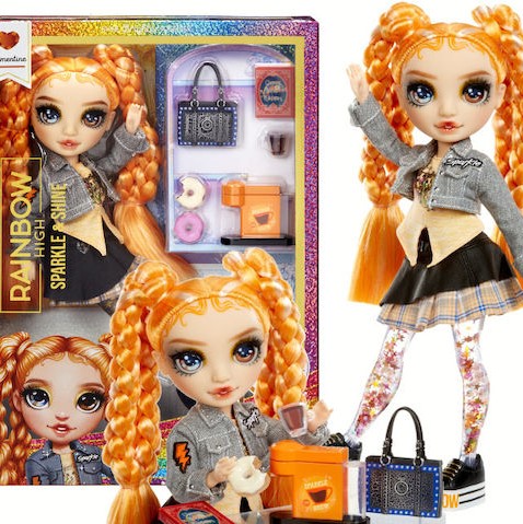 Mga Rainbow Highsparkle & Shine Fashion Dolls Clementine Orange