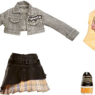 Mga Rainbow Highsparkle & Shine Fashion Dolls Clementine Orange