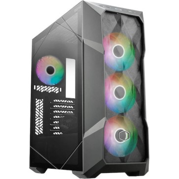 CoolerMaster TD500 MAX Midi Tower Κουτί Υπολογιστή με Πλαϊνό Παράθυρο και RGB Φωτισμό Gun Metal