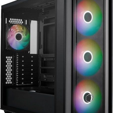 CoolerMaster MasterBox 600 Gaming Midi Tower Κουτί Υπολογιστή με Πλαϊνό Παράθυρο και RGB Φωτισμό Μαύρο
