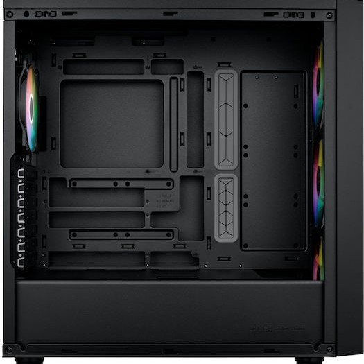 CoolerMaster MasterBox 600 Gaming Midi Tower Κουτί Υπολογιστή με Πλαϊνό Παράθυρο και RGB Φωτισμό Μαύρο
