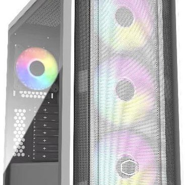 CoolerMaster MasterBox 600 Gaming Midi Tower Κουτί Υπολογιστή με Πλαϊνό Παράθυρο και RGB Φωτισμό Λευκό