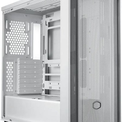 CoolerMaster MasterBox 600 Lite Midi Tower Κουτί Υπολογιστή με Πλαϊνό Παράθυρο Λευκό