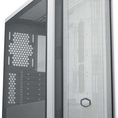 CoolerMaster MasterBox 600 Lite Midi Tower Κουτί Υπολογιστή με Πλαϊνό Παράθυρο Λευκό