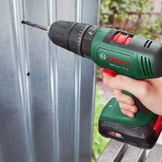 Bosch Easyimpact 18v-38 Κρουστικό Δραπανοκατσάβιδο Μπαταρίας 18V 1x2Ah