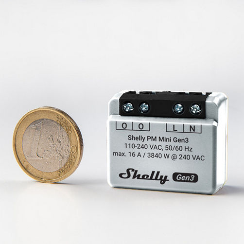 Shelly PM Mini Gen3 Smart Switch 1 Καναλιού Wi-Fi, Bluetooth & RF 16A (με Ουδέτερο)