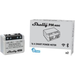 Shelly PM Mini Gen3 Smart Switch 1 Καναλιού Wi-Fi, Bluetooth & RF 16A (με Ουδέτερο)