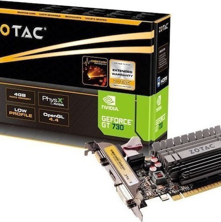 Zotac GeForce GT 730 4GB GDDR3 Zone Edition Κάρτα Γραφικών