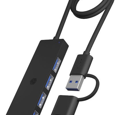 Icy Box USB 3.2 Hub με σύνδεση USB-A / USB-C