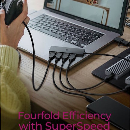 Icy Box USB 3.2 Hub με σύνδεση USB-A / USB-C