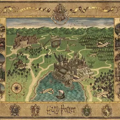 Ravensburger Puzzle 120007203 Harry Potter Hogwarts Map 1500 Pieces