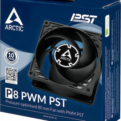 Arctic P8 PWM PST Case Fan 80mm με Σύνδεση 4-Pin / 4-Pin Molex