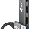 Goobay USB 3.2 Hub 4 Θυρών με σύνδεση USB-A Γκρι