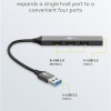 Goobay USB 3.2 Hub 4 Θυρών με σύνδεση USB-A Γκρι