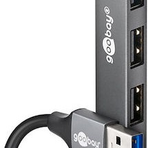 Goobay USB 3.2 Hub 4 Θυρών με σύνδεση USB-A Γκρι