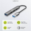Goobay USB 3.2 Hub 4 Θυρών με σύνδεση USB-A Γκρι