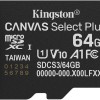 Kingston Canvas Select Plus microSDXC 64GB Class 10 U1 A1 με αντάπτορα