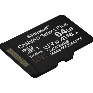 Kingston Canvas Select Plus microSDXC 64GB Class 10 U1 A1 με αντάπτορα