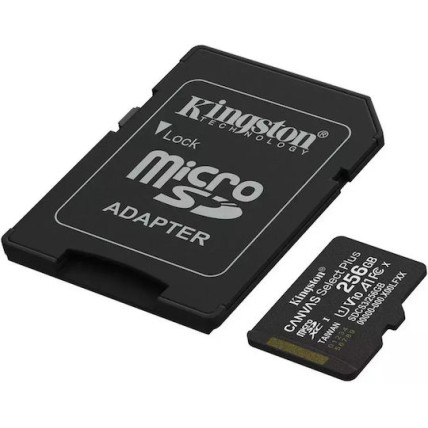 Kingston Canvas Select Plus microSDHC 256GB Class 10 UHS-I με αντάπτορα