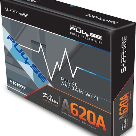 Sapphire Pulse A620AM Wi-Fi Motherboard Micro ATX με AMD AM5 Socket 52118-03-40G