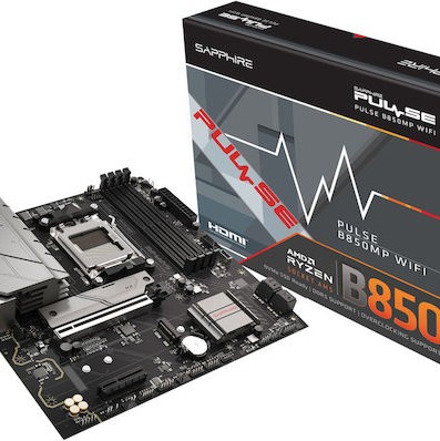 Sapphire Pulse B850M Wifi Motherboard Micro ATX με AMD AM5 Socket 52123-04-40G