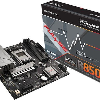 Sapphire Pulse B850M Wifi Motherboard Micro ATX με AMD AM5 Socket 52123-04-40G