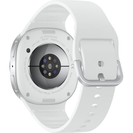 Samsung Galaxy Watch8 Aluminium 40mm Αδιάβροχο με Παλμογράφο (Ασημί)