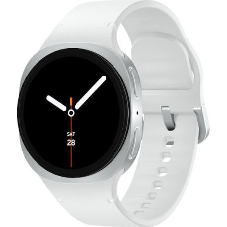 Samsung Galaxy Watch8 LTE Aluminium 40mm Αδιάβροχο με eSIM και Παλμογράφο (Ασημί)
