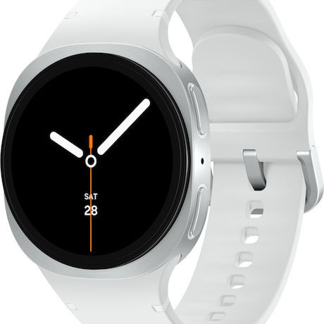Samsung Galaxy Watch8 LTE Aluminium 40mm Αδιάβροχο με eSIM και Παλμογράφο (Ασημί)