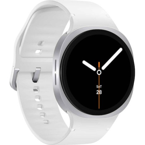 Samsung Galaxy Watch8 LTE Aluminium 40mm Αδιάβροχο με eSIM και Παλμογράφο (Ασημί)