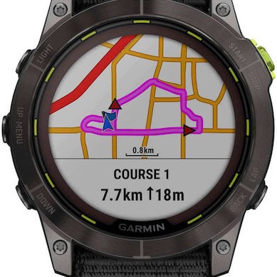 Garmin Enduro 2 Solar Titanium 51mm Αδιάβροχο Smartwatch με Παλμογράφο (Grey DLC Titanium with UltraFit Nylon Strap)