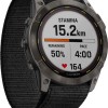 Garmin Enduro 2 Solar Titanium 51mm Αδιάβροχο Smartwatch με Παλμογράφο (Grey DLC Titanium with UltraFit Nylon Strap)