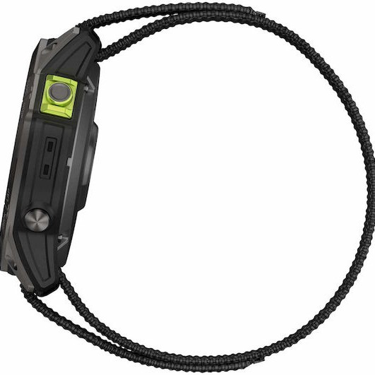 Garmin Enduro 2 Solar Titanium 51mm Αδιάβροχο Smartwatch με Παλμογράφο (Grey DLC Titanium with UltraFit Nylon Strap)