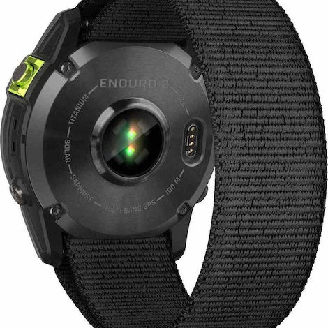 Garmin Enduro 2 Solar Titanium 51mm Αδιάβροχο Smartwatch με Παλμογράφο (Grey DLC Titanium with UltraFit Nylon Strap)