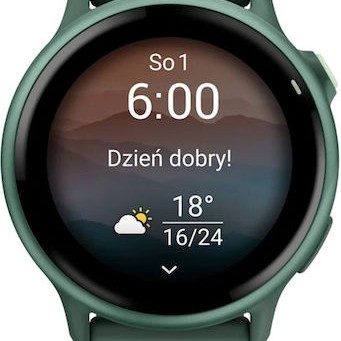 Garmin Vivoactive 6 Aluminium 42mm Αδιάβροχο Smartwatch με Παλμογράφο (Jasper Green)