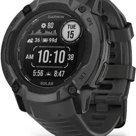 Garmin Instinct 2X Solar 50mm Αδιάβροχο Smartwatch με Παλμογράφο (Graphite)