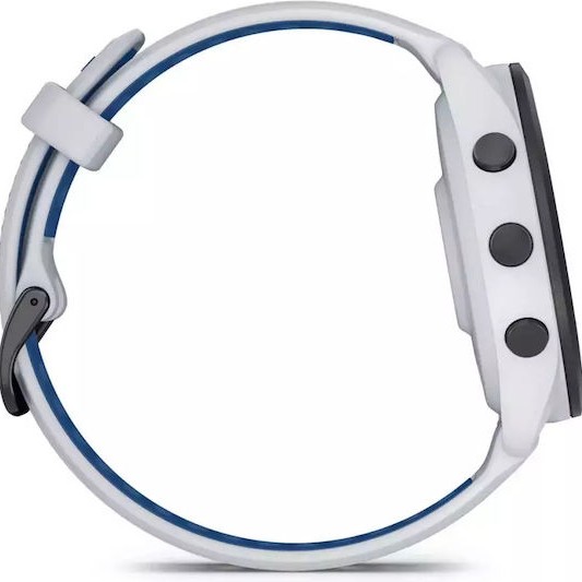 Garmin Forerunner 265 46mm Αδιάβροχο Smartwatch με Παλμογράφο (Whitestone/Tidal Blue)