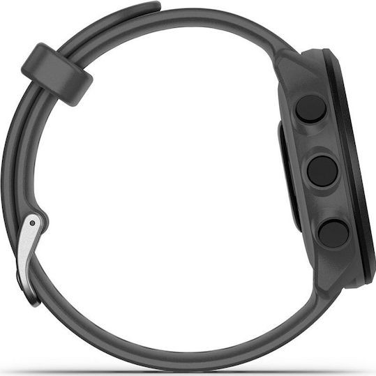 Garmin Forerunner 55 42mm Αδιάβροχο Smartwatch με Παλμογράφο (Monterra Grey)