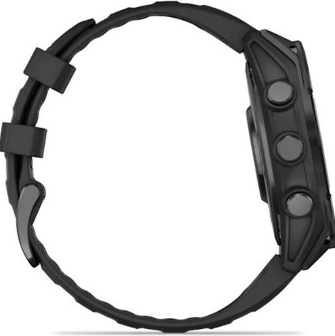 Garmin Fenix 8 Stainless Steel 47mm Αδιάβροχο Smartwatch με Παλμογράφο (Slate Grey With Black Silicone Band)