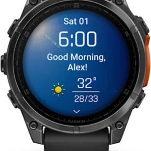 Garmin Fenix 8 Stainless Steel 47mm Αδιάβροχο Smartwatch με Παλμογράφο (Slate Grey With Black Silicone Band)