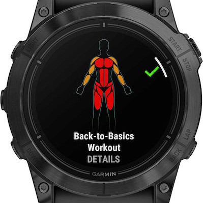 Garmin Epix Pro Stainless Steel 51mm Αδιάβροχο Smartwatch με Παλμογράφο (Slate Grey with Black Band)