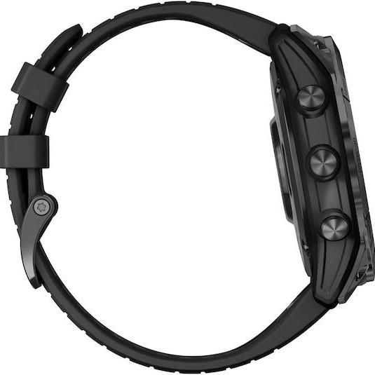 Garmin Epix Pro Stainless Steel 51mm Αδιάβροχο Smartwatch με Παλμογράφο (Slate Grey with Black Band)