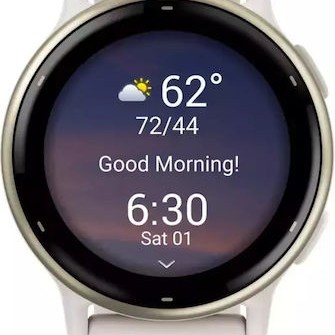 Garmin Vivoactive 5 Aluminium 42mm Αδιάβροχο Smartwatch με Παλμογράφο (Ivory)