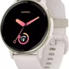Garmin Vivoactive 5 Aluminium 42mm Αδιάβροχο Smartwatch με Παλμογράφο (Ivory)
